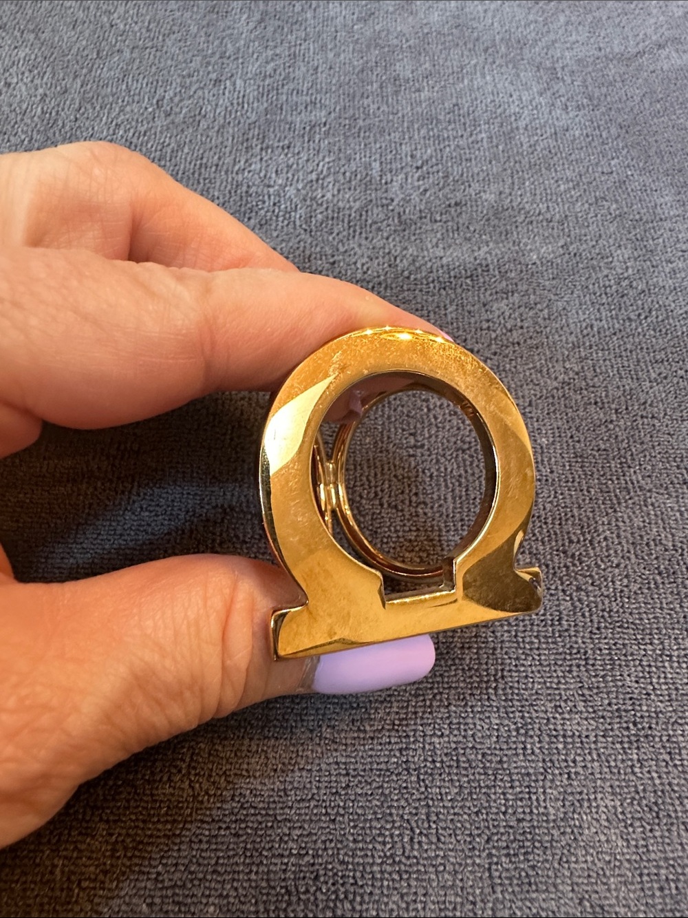 Salvatore Ferragamo Gold Scarf Clip